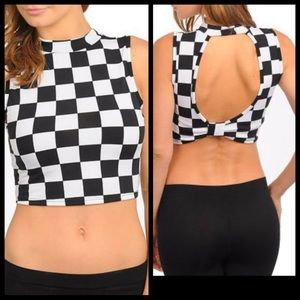‼️Last one‼️ Black and White Checkered top